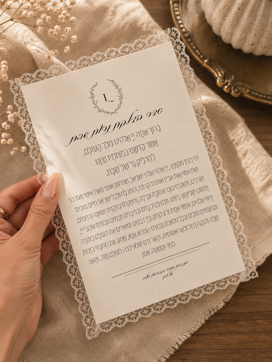 The Shabbat Blessing Card